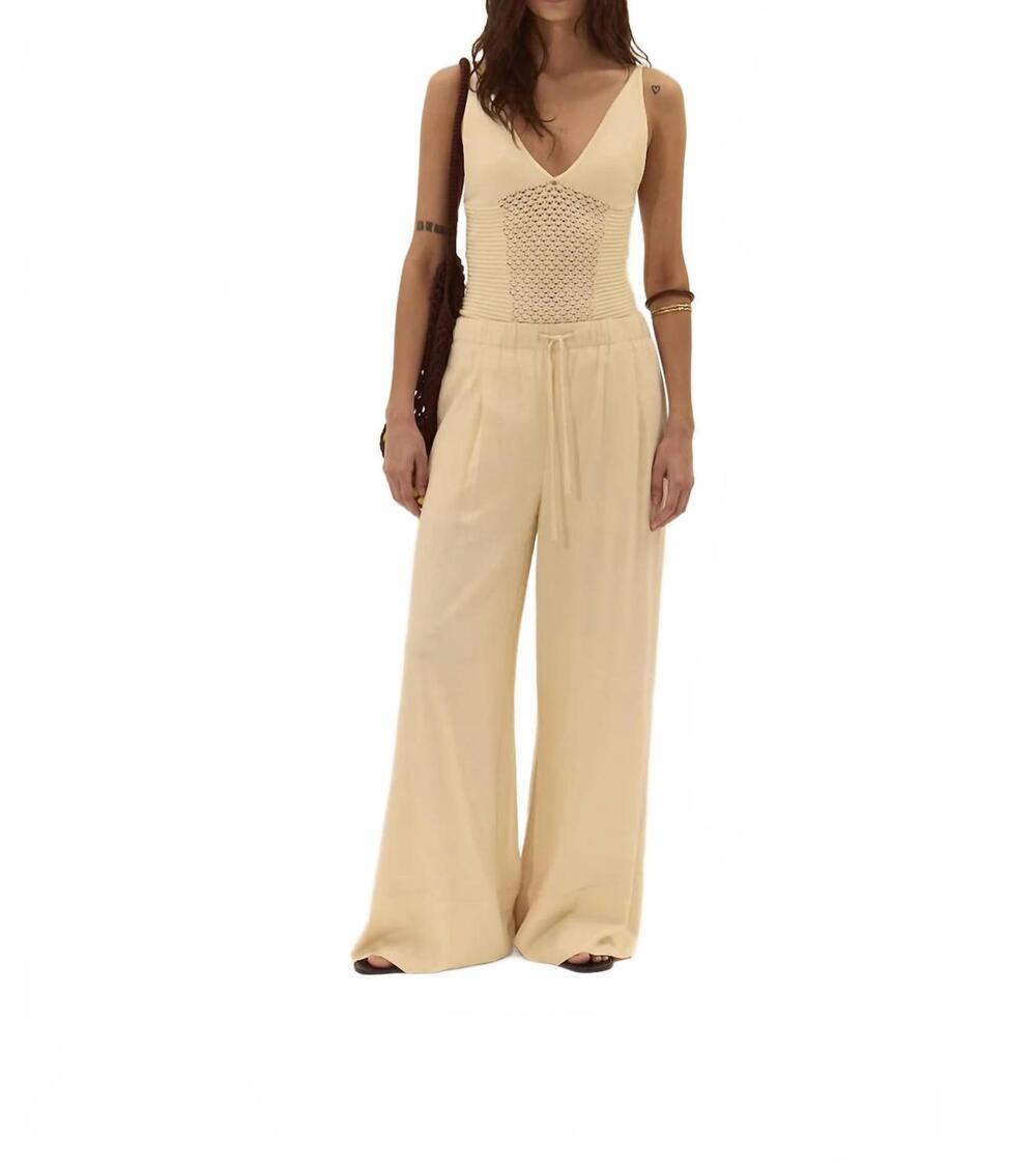 NEW DELUC antibes pants in butter cream